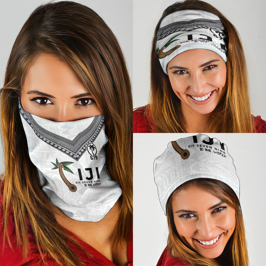 Fijian Rugby Neck Gaiter Six Seven Nine to The World - Tapa Pattern