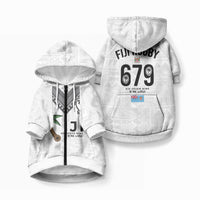 Fijian Rugby Pet Hoodie Six Seven Nine to The World - Tapa Pattern
