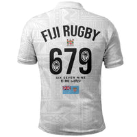 Fijian Rugby Polo Shirt Six Seven Nine to The World - Tapa Pattern