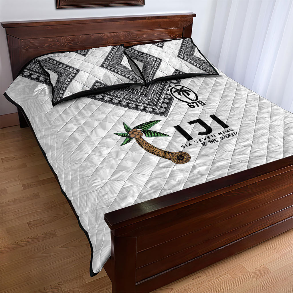 Fijian Rugby Quilt Bed Set Six Seven Nine to The World - Tapa Pattern