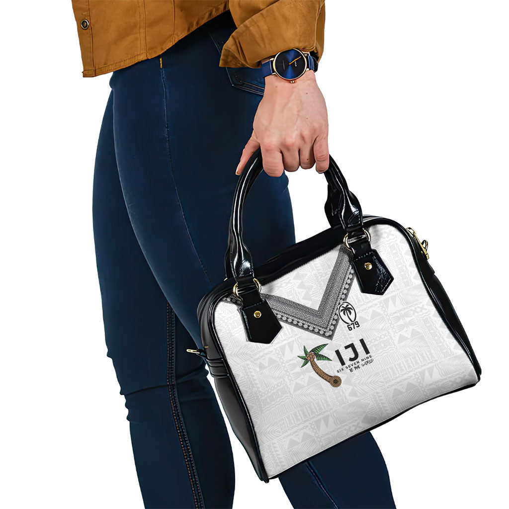 Fijian Rugby Shoulder Handbag Six Seven Nine to The World - Tapa Pattern