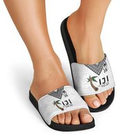 Fijian Rugby Slide Sandals Six Seven Nine to The World - Tapa Pattern
