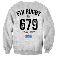 Fijian Rugby Sweatshirt Six Seven Nine to The World - Tapa Pattern
