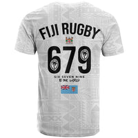 Fijian Rugby T Shirt Six Seven Nine to The World - Tapa Pattern
