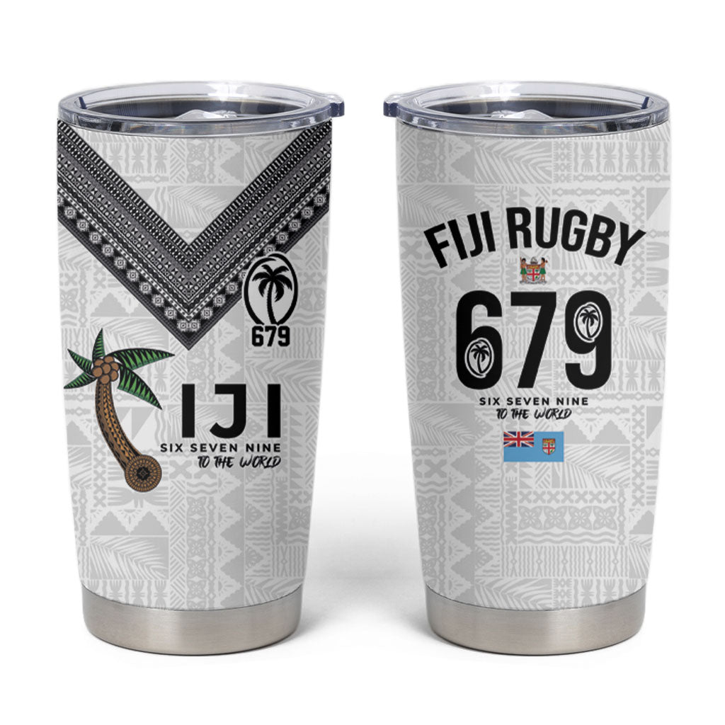 Fijian Rugby Tumbler Cup Six Seven Nine to The World - Tapa Pattern
