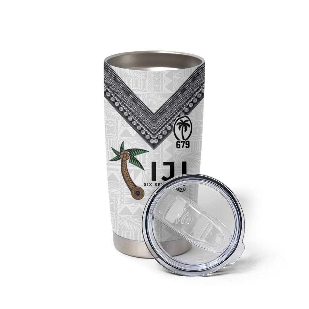 Fijian Rugby Tumbler Cup Six Seven Nine to The World - Tapa Pattern
