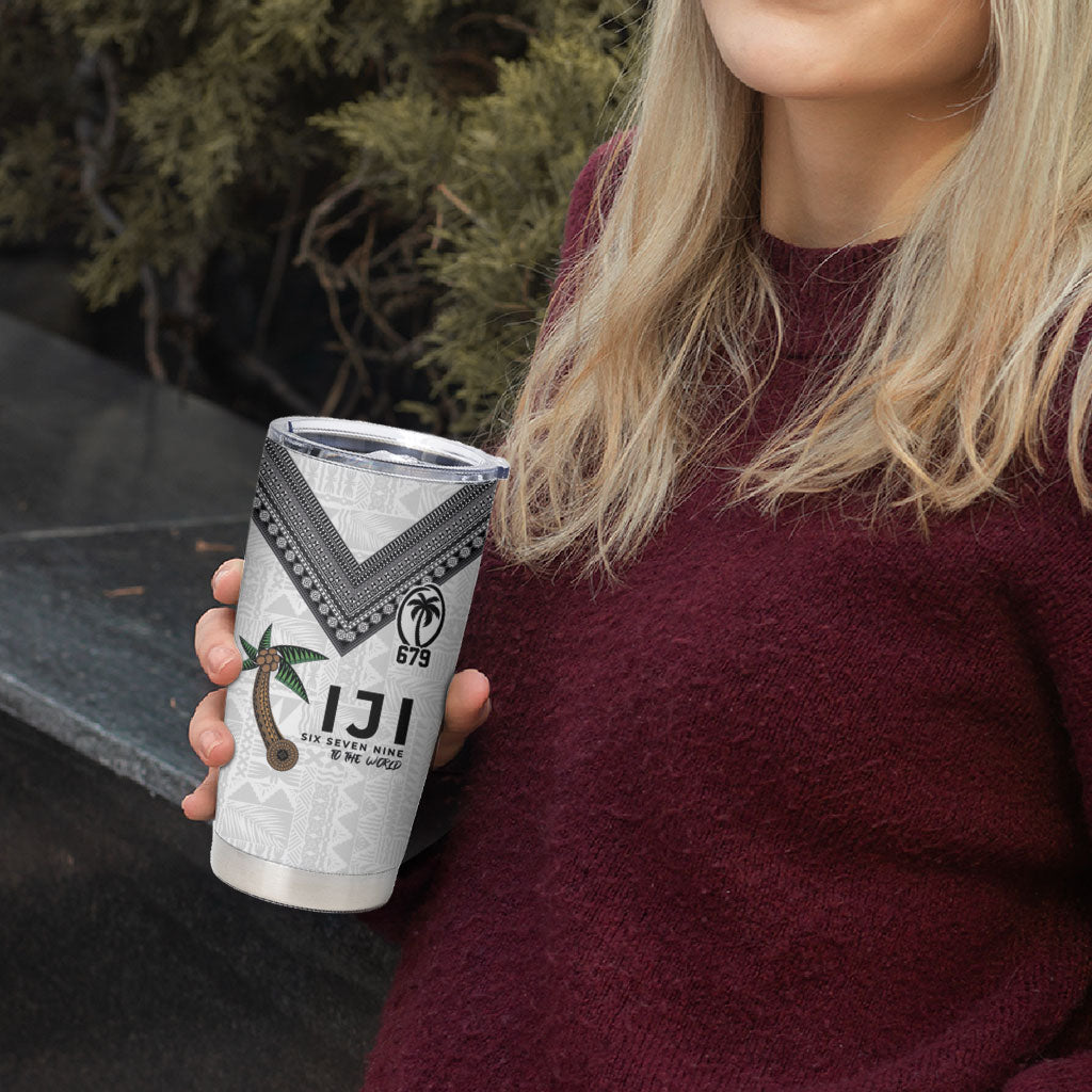 Fijian Rugby Tumbler Cup Six Seven Nine to The World - Tapa Pattern