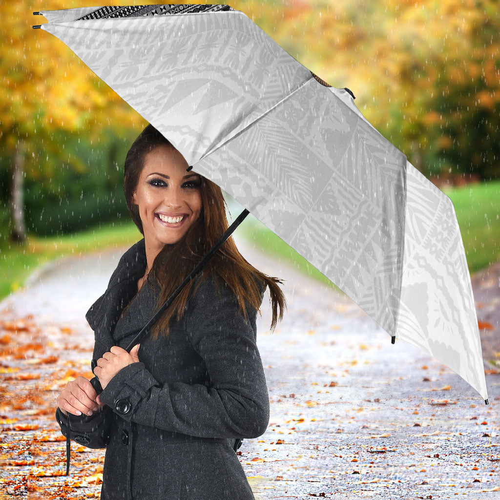Fijian Rugby Umbrella Six Seven Nine to The World - Tapa Pattern
