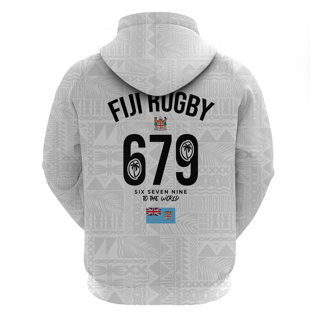 Fijian Rugby Zip Hoodie Six Seven Nine to The World - Tapa Pattern