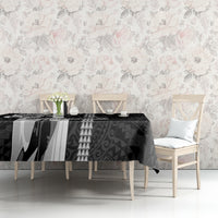 Hawaii Lanai Island Tablecloth Hawaiian King and Kakau Symbols Abstract Shoulder Tattoo LT03 - Polynesian Pride