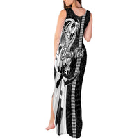 Custom Hawaii Lanai Island Tank Maxi Dress Hawaiian King and Kakau Symbols Abstract Shoulder Tattoo LT03 - Polynesian Pride
