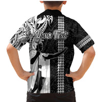 Custom Hawaii Molokai Island Family Matching Mermaid Dress and Hawaiian Shirt Hawaiian King and Kakau Symbols Abstract Shoulder Tattoo LT03 - Polynesian Pride