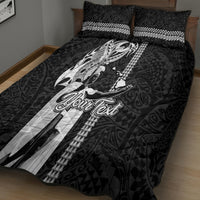 Custom Hawaii Molokai Island Quilt Bed Set Hawaiian King and Kakau Symbols Abstract Shoulder Tattoo LT03 - Polynesian Pride