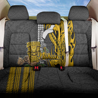 Hawaii Niihau Island Back Car Seat Cover Hawaiian Warrior and Kakau Symbols Abstract Tattoo LT03 One Size Yellow - Polynesian Pride
