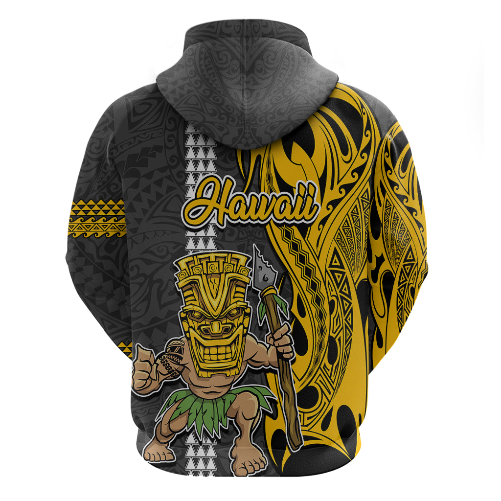 Hawaii Niihau Island Hoodie Hawaiian Warrior and Kakau Symbols Abstract Tattoo LT03 - Polynesian Pride