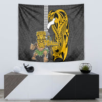 Hawaii Niihau Island Tapestry Hawaiian Warrior and Kakau Symbols Abstract Tattoo LT03 - Polynesian Pride