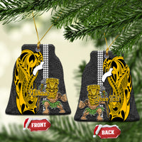 Custom Niihau Lanai Island Ceramic Ornament Hawaiian Warrior and Kakau Symbols Abstract Tattoo LT03 - Polynesian Pride