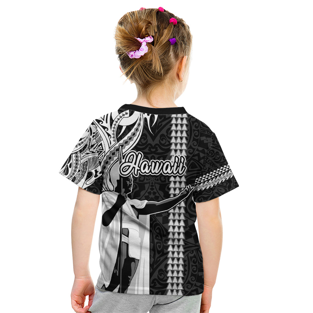 Hawaii Niihau Island Kid T Shirt Hawaiian King and Kakau Symbols Abstract Shoulder Tattoo LT03 - Polynesian Pride