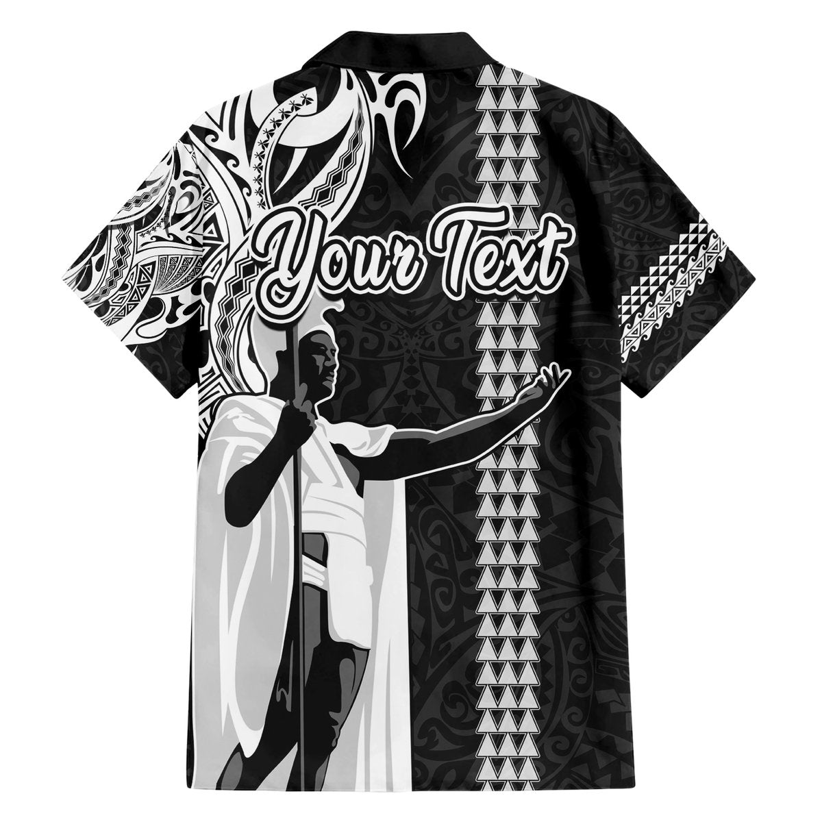Custom Hawaii Niihau Island Hawaiian Shirt Hawaiian King and Kakau Symbols Abstract Shoulder Tattoo LT03 - Polynesian Pride