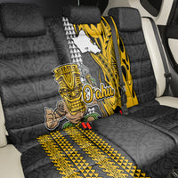 Hawaii Oahu Island Back Car Seat Cover Hawaiian Warrior and Kakau Symbols Abstract Tattoo LT03 - Polynesian Pride