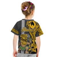 Hawaii Oahu Island Kid T Shirt Hawaiian Warrior and Kakau Symbols Abstract Tattoo LT03 - Polynesian Pride