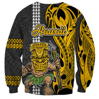 Hawaii Oahu Island Sweatshirt Hawaiian Warrior and Kakau Symbols Abstract Tattoo LT03 - Polynesian Pride