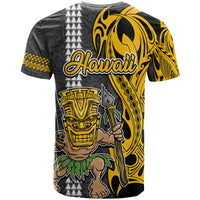 Hawaii Oahu Island T Shirt Hawaiian Warrior and Kakau Symbols Abstract Tattoo LT03 - Polynesian Pride
