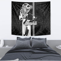 Hawaii Oahu Island Tapestry Hawaiian King and Kakau Symbols Abstract Shoulder Tattoo LT03 - Polynesian Pride