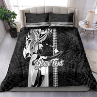 Custom Hawaii Oahu Island Bedding Set Hawaiian King and Kakau Symbols Abstract Shoulder Tattoo LT03 - Polynesian Pride