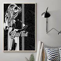 Custom Hawaii Oahu Island Canvas Wall Art Hawaiian King and Kakau Symbols Abstract Shoulder Tattoo LT03 - Polynesian Pride