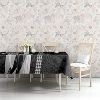 Custom Hawaii Oahu Island Tablecloth Hawaiian King and Kakau Symbols Abstract Shoulder Tattoo LT03 - Polynesian Pride