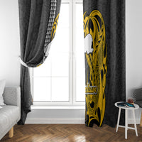 Hawaii Kahoolawe Island Window Curtain Hawaiian Warrior and Kakau Symbols Abstract Tattoo LT03 - Polynesian Pride