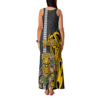 Custom Hawaii Kahoolawe Island Family Matching Tank Maxi Dress and Hawaiian Shirt Hawaiian Warrior and Kakau Symbols Abstract Tattoo LT03 - Polynesian Pride