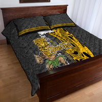 Custom Hawaii Kahoolawe Island Quilt Bed Set Hawaiian Warrior and Kakau Symbols Abstract Tattoo LT03 - Polynesian Pride