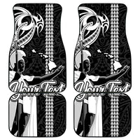 Custom Hawaii Kahoolawe Island Car Mats Hawaiian King and Kakau Symbols Abstract Shoulder Tattoo LT03 Black - Polynesian Pride