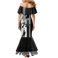 Custom Hawaii Kahoolawe Island Family Matching Mermaid Dress and Hawaiian Shirt Hawaiian King and Kakau Symbols Abstract Shoulder Tattoo LT03 - Polynesian Pride