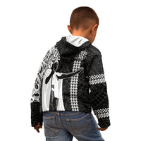 Custom Hawaii Kahoolawe Island Kid Hoodie Hawaiian King and Kakau Symbols Abstract Shoulder Tattoo LT03 - Polynesian Pride