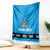 Fiji Merry Christmas Blanket Santa Suit Style With Tapa Tribal Pattern