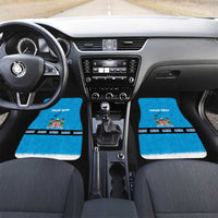 Fiji Merry Christmas Car Mats Santa Suit Style With Tapa Tribal Pattern