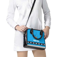 Fiji Merry Christmas Shoulder Handbag Santa Suit Style With Tapa Tribal Pattern
