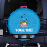 Fiji Merry Christmas Spare Tire Cover Santa Suit Style With Tapa Tribal Pattern LT03 - Polynesian Pride