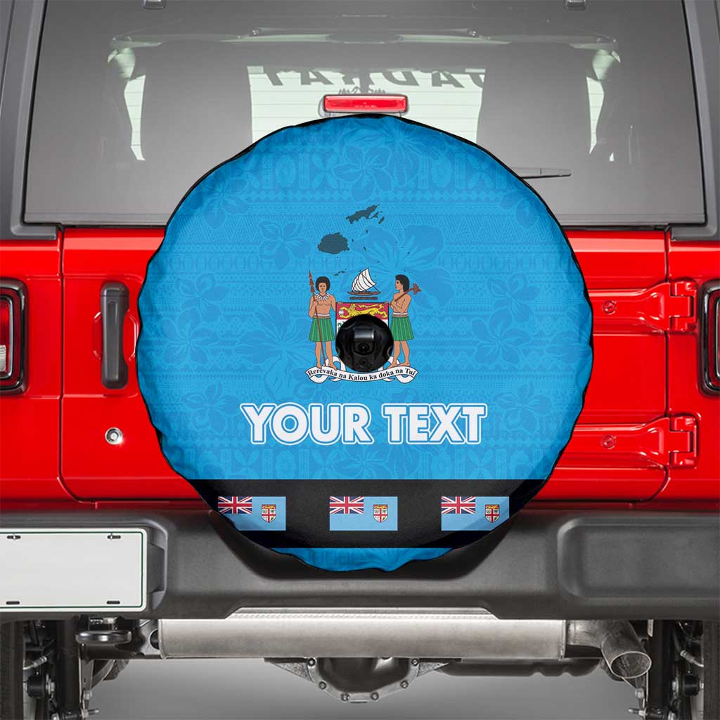 Fiji Merry Christmas Spare Tire Cover Santa Suit Style With Tapa Tribal Pattern LT03 - Polynesian Pride
