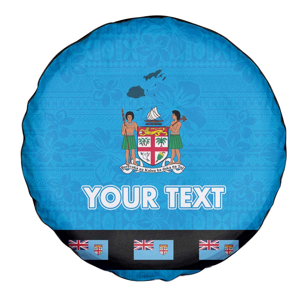 Fiji Merry Christmas Spare Tire Cover Santa Suit Style With Tapa Tribal Pattern LT03 - Polynesian Pride