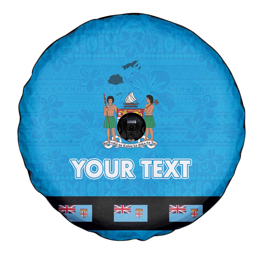 Fiji Merry Christmas Spare Tire Cover Santa Suit Style With Tapa Tribal Pattern LT03 - Polynesian Pride