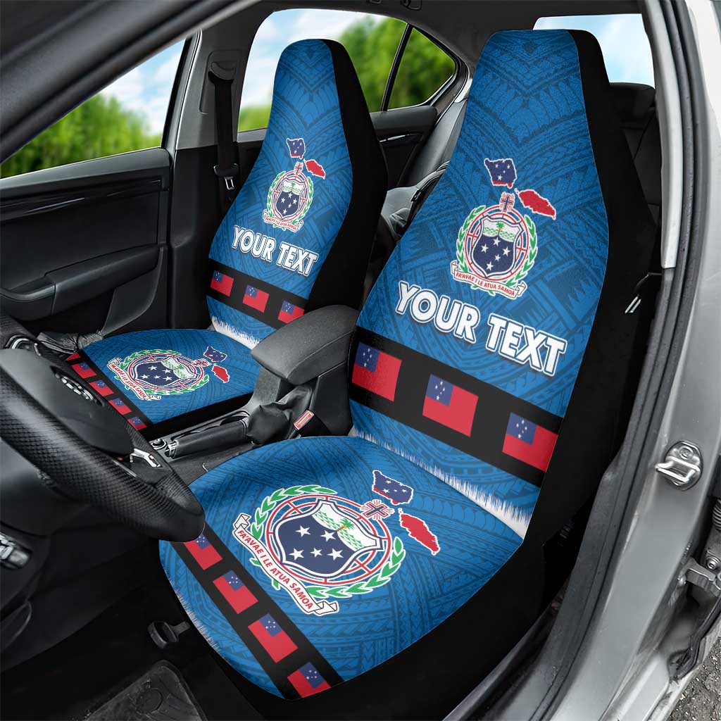 Samoa Merry Christmas Car Seat Cover Santa Suit Style With Tatau Tattoo Pattern