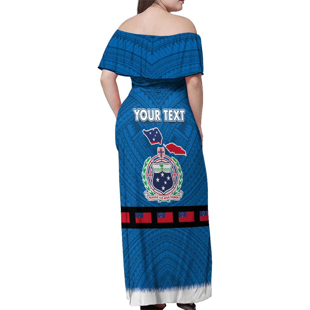 Samoa Merry Christmas Family Matching Off Shoulder Maxi Dress and Hawaiian Shirt Santa Suit Style With Tatau Tattoo Pattern LT03 - Polynesian Pride