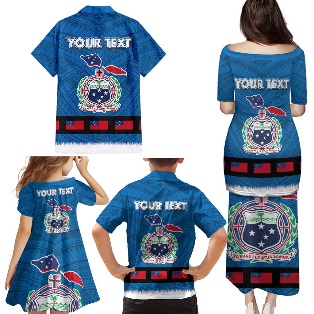 Samoa Merry Christmas Family Matching Puletasi and Hawaiian Shirt Santa Suit Style With Tatau Tattoo Pattern LT03 - Polynesian Pride