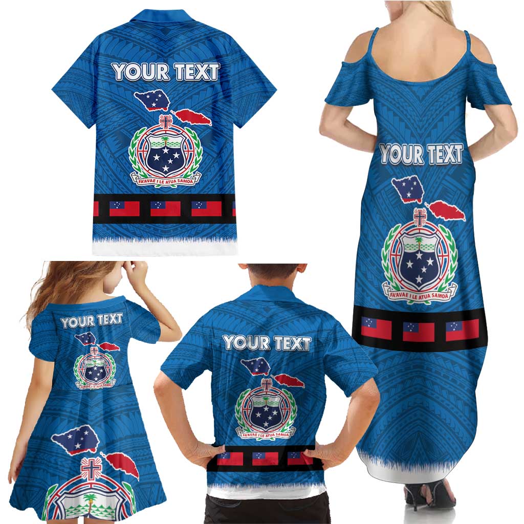 Samoa Merry Christmas Family Matching Summer Maxi Dress and Hawaiian Shirt Santa Suit Style With Tatau Tattoo Pattern LT03 - Polynesian Pride