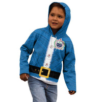Samoa Merry Christmas Kid Hoodie Santa Suit Style With Tatau Tattoo Pattern