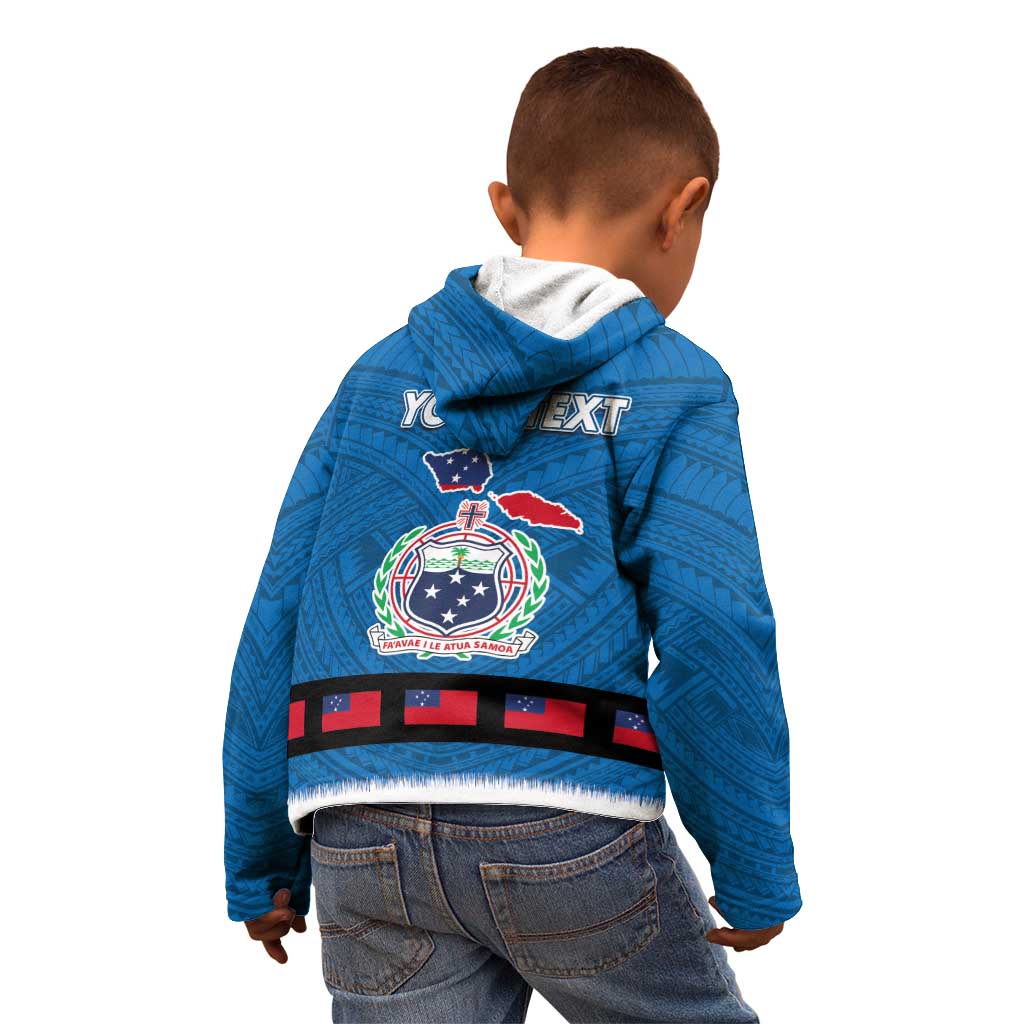 Samoa Merry Christmas Kid Hoodie Santa Suit Style With Tatau Tattoo Pattern